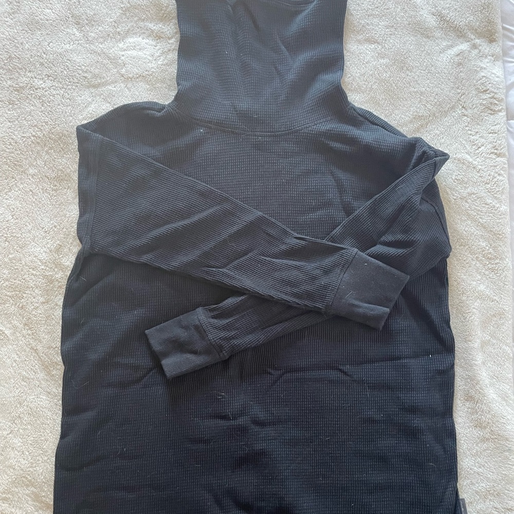 Eddie Bauer Waffle Knit Cowl Neck Top
